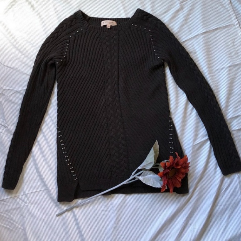 Philosophy Silver Studded Sweater Large